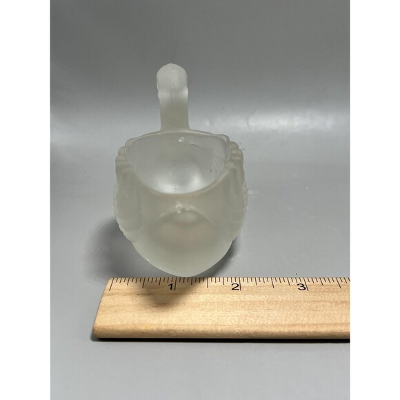 Vintage Satin Frosted Glass Swan Trinket Dish Art Deco Figurine Elegant Decor - Picture 7 of 7